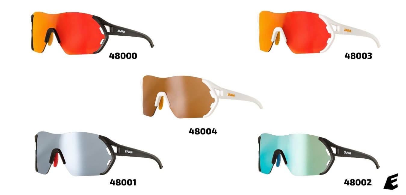 Cycling Sunglasses Veleta EASSUN, CAT 2 Solar Lens, Adjustable with Ventilation System: 